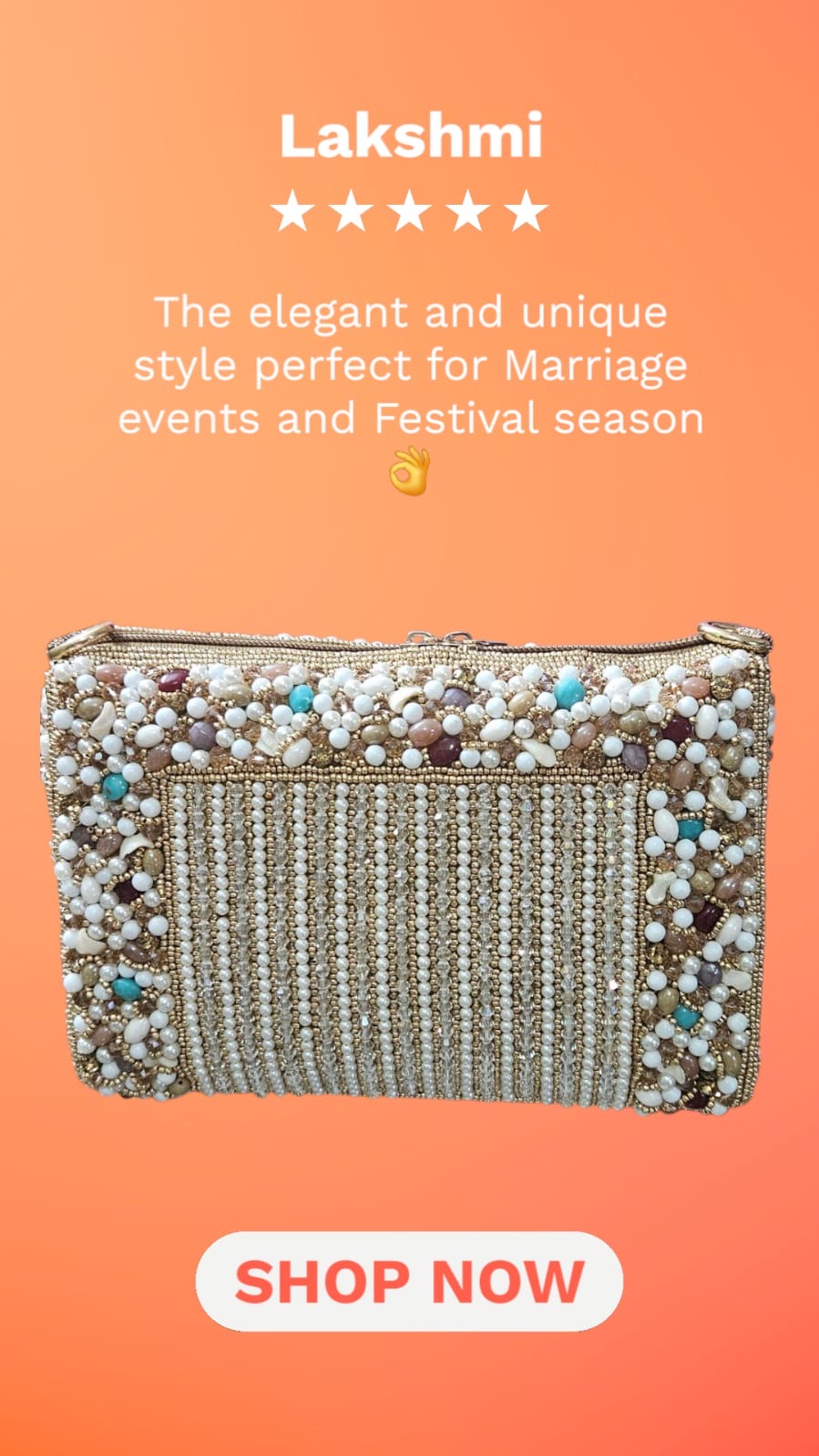 Pearl embroidery purses