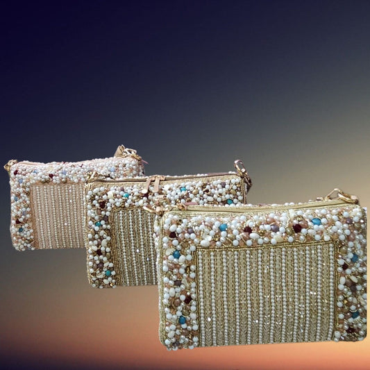 Pearl embroidery purses